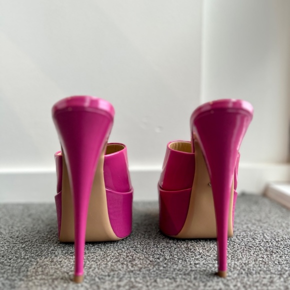 Tony Bianco - 6 inch Pink Patten Heels Size 6 - Picture 4 of 4